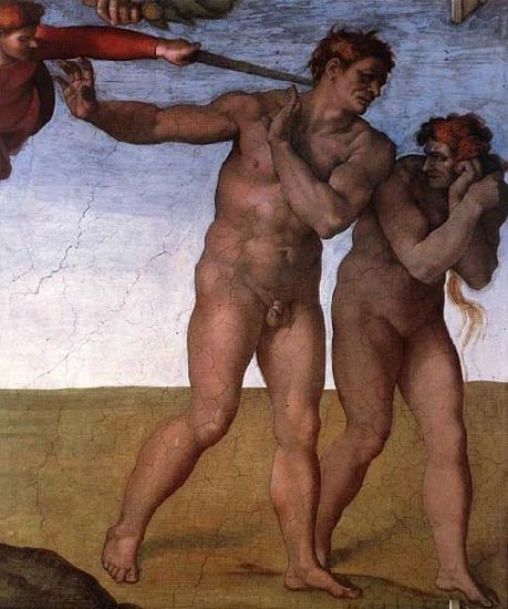 Michelangelo Buonarroti Expulsion from Garden of Eden oil painting image